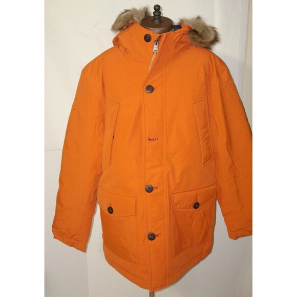 New NWT Mens Timberland Down Coat Orange Waterproof L Dryvent Warmest Recycled - Picture 15 of 16